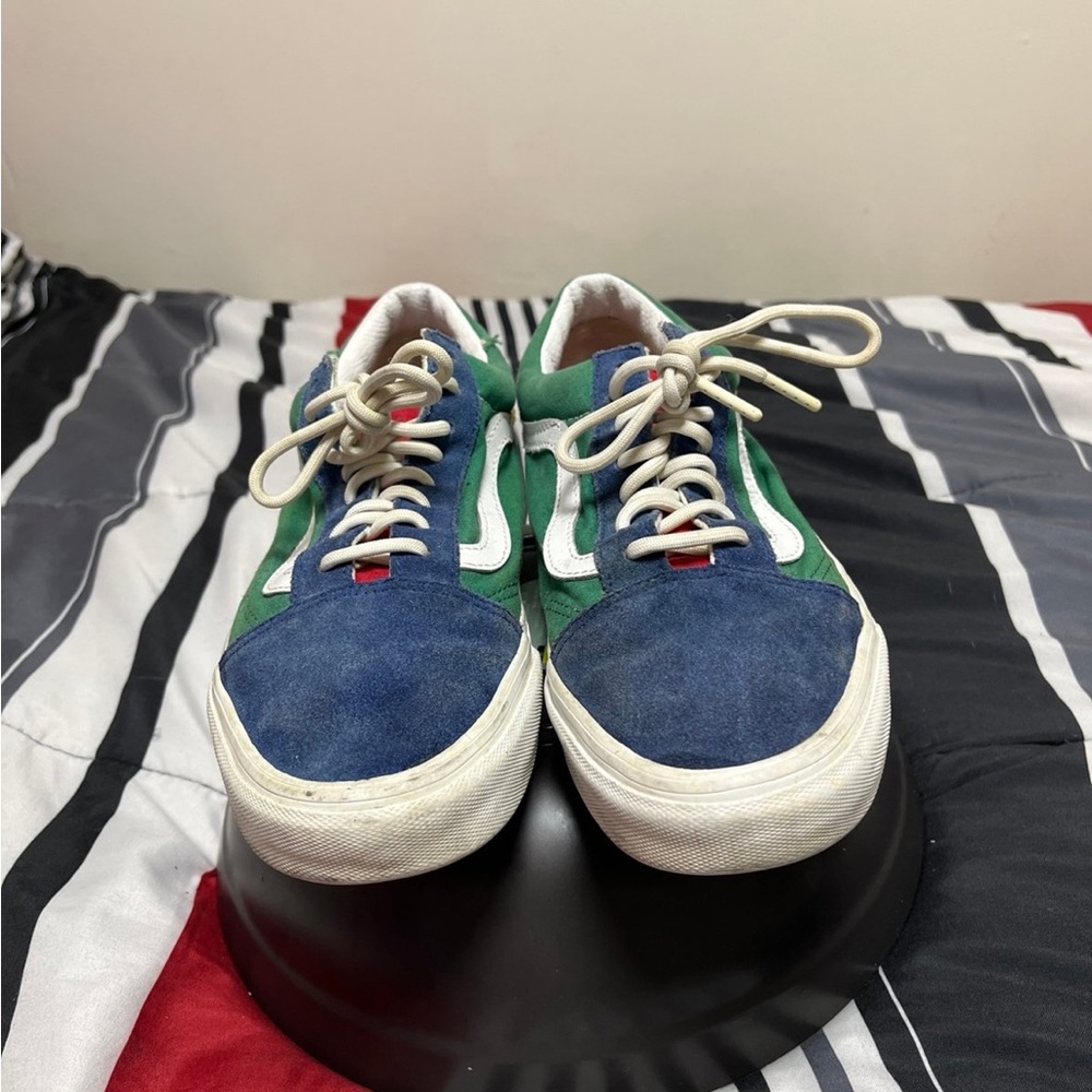 Vans Men's Blue and Green Sneakers
